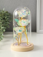 Фигурка светящаяся колба «3 розы», LED-ночник, 3×ААА, серебристый, 11×11×22 см 10903114