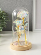 Фигурка светящаяся колба «3 розы», LED-ночник, 3×ААА, серебристый, 11×11×22 см 10903114
