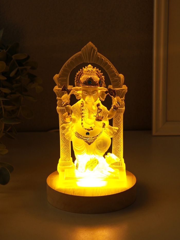 Фигурка светящаяся «Ганеша в арке», прозрачный, от USB, 10×10×18.5 см - Фото 1