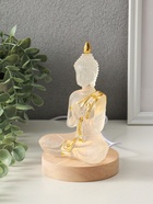 Фигурка светящаяся «Будда Анджали Мудра - молитва», прозрачный, от USB, 10×10×17.5 см - Фото 4
