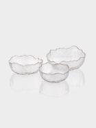 Набор салатников "Вулкан" 3 шт, золотой обод, 20х8 см - фото 7729625