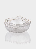 Набор салатников "Вулкан" 3 шт, золотой обод, 20х8 см - фото 7729626