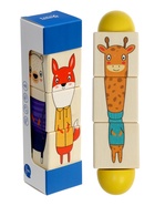 Кубики деревянные на оси  «Животные» , 3 кубика - фото 119552730