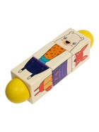 Кубики деревянные на оси «Животные», 3 кубика 10917279