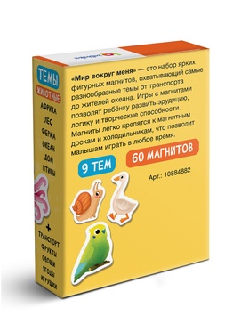 Магнитный набор «Мир вокруг меня», развивающий, 60 деталей, 3+