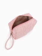 Косметичка женская «Цветочек», ручка из бусин, розовая - Фото 3