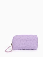 Косметичка женская «Цветочек», ручка из бусин, сиреневая - Фото 1