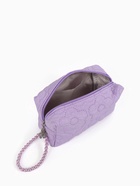 Косметичка женская «Цветочек», ручка из бусин, сиреневая - Фото 3