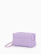 Косметичка женская «Цветочек», ручка из бусин, сиреневая - Фото 5