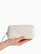 Косметичка женская «Цветочек», ручка из бусин, молочная - Фото 10