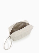 Косметичка женская «Цветочек», ручка из бусин, молочная - Фото 3