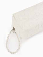 Косметичка женская «Цветочек», ручка из бусин, молочная - Фото 9