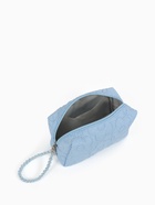 Косметичка женская «Цветочек», ручка из бусин, голубая - Фото 4