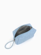 Косметичка женская «Цветочек», ручка из бусин, голубая - Фото 4