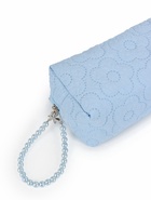 Косметичка женская «Цветочек», ручка из бусин, голубая - Фото 6