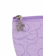 Косметичка женская «Цветочки», на молнии, ручка из бусин, 22×7×14.5 см, сиреневая - Фото 4
