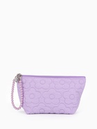Косметичка женская «Цветочки», на молнии, ручка из бусин, сиреневая - Фото 8