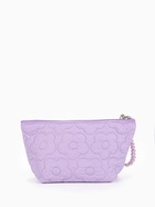Косметичка женская «Цветочки», на молнии, ручка из бусин, 22×7×14.5 см, сиреневая - Фото 8