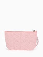 Косметичка женская «Цветочки», на молнии, ручка из бусин, розовая - Фото 10