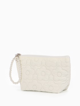 {{photo.Alt || photo.Description || 'Косметичка женская «Цветочки», на молнии, ручка из бусин, молочная'}}