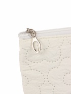 Косметичка женская «Цветочки», на молнии, ручка из бусин, молочная - Фото 6