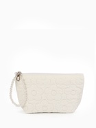 Косметичка женская «Цветочки», на молнии, ручка из бусин, молочная - Фото 8