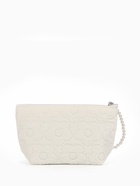 Косметичка женская «Цветочки», на молнии, ручка из бусин, молочная - Фото 8