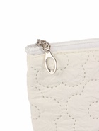 Косметичка женская «Цветочки», на молнии, ручка из бусин, молочная - Фото 6