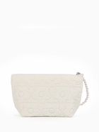 Косметичка женская «Цветочки», на молнии, ручка из бусин, молочная - Фото 10