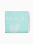 Полотенце махровое «Этель. Самая лучшая мама», 70×130 см, 100% хлопок, 420 г/м², голубое 10946239