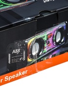 УЦЕНКА Портативная колонка А88, 10 Вт, прозрачная, подсветка, 1800 мАч, чёрная 10963686