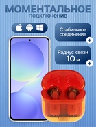 УЦЕНКА Наушники беспроводные Y89, TWS, вкладыши, BT 5.3, 30/300 мАч, прозрачные, оранжевые 994013 - Фото 2