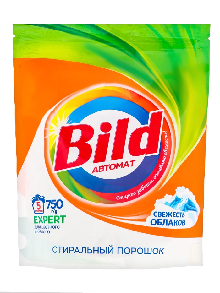 Стиральный порошок Bild EXPERT, эко, без фосфатов, свежесть облаков, дой-пак, 750 г - Фото 1