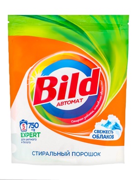 Стиральный порошок Bild EXPERT, эко, без фосфатов, свежесть облаков, дой-пак, 750 г