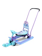 УЦЕНКА Снегокат «Тимка спорт 6Д» с забавными медвежатами, с двумя спинками, с родительской ручкой, бирюзовый, ТС6Д/ЗМ Nika 10963772