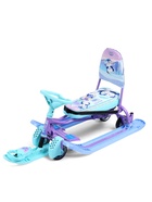 УЦЕНКА Снегокат «Тимка спорт 6Д» с забавными медвежатами, с двумя спинками, с родительской ручкой, бирюзовый, ТС6Д/ЗМ Nika 10963772