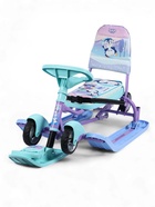 УЦЕНКА Снегокат «Тимка спорт 6Д» с забавными медвежатами, с двумя спинками, с родительской ручкой, бирюзовый, ТС6Д/ЗМ Nika 10963772