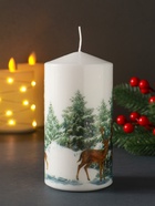 Свеча новогодняя 70×140 мм с декором, олени - Фото 2