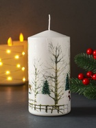 Свеча новогодняя 70×140 мм, с декором, Дед Мороз - Фото 4