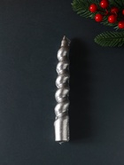 Свеча витая Luxury, 25×180 мм, лакированная, серебро - Фото 3