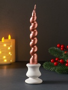 Свеча витая Luxury, 25×180 мм, лакированная, капучино - Фото 2