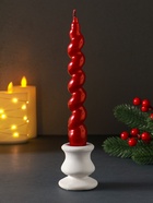 Свеча витая Luxury, 25×170 мм, лакированная, красная - Фото 2