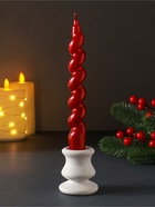 Свеча витая Luxury, 25×170 мм, лакированная, красная - Фото 2