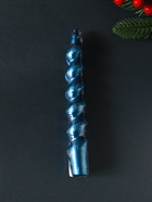 Свеча витая Luxury, 25×180 мм, лакированная, синяя - Фото 3