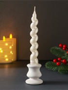 Свеча витая Luxury, 25×180 мм, лакированная, белая - Фото 3