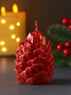 Свеча декоративная «Шишка новогодняя», коричневый, 70×75 мм - Фото 3