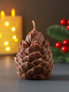 Свеча декоративная «Шишка новогодняя», коричневый, 6×7.5 см - Фото 2
