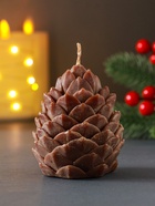 Свеча декоративная «Шишка новогодняя», коричневый, 6×7.5 см - Фото 3