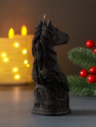 Свеча новогодняя «Лошадка: символ года», 12.5×5×6.5, чёрная - фото 119644111