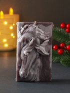 Свеча новогодняя «Лошадка барельеф: символ года», 11.6?7?3.8, серая (комплект 2 шт) - фото 63128584